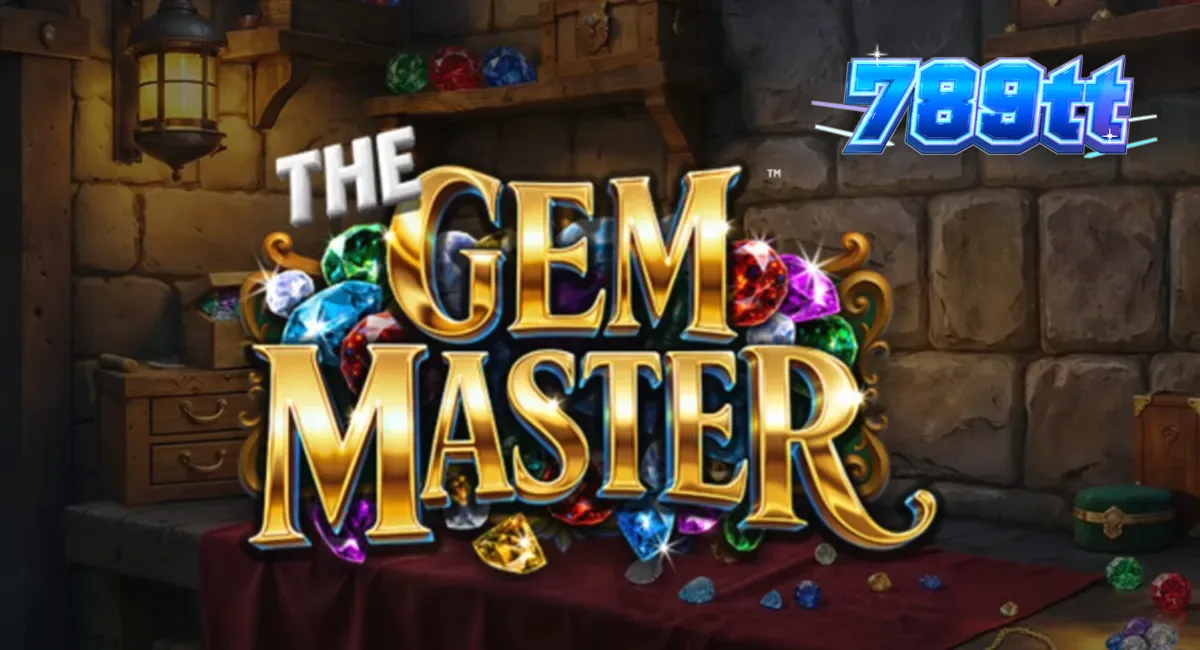 Tampilan visual slot The Gem Master dengan tema bengkel perhiasan yang mewah