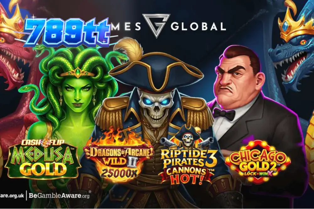 Tampilan visual dari berbagai judul slot terbaru Games Global yang menampilkan tema bajak laut dan mitologi.
